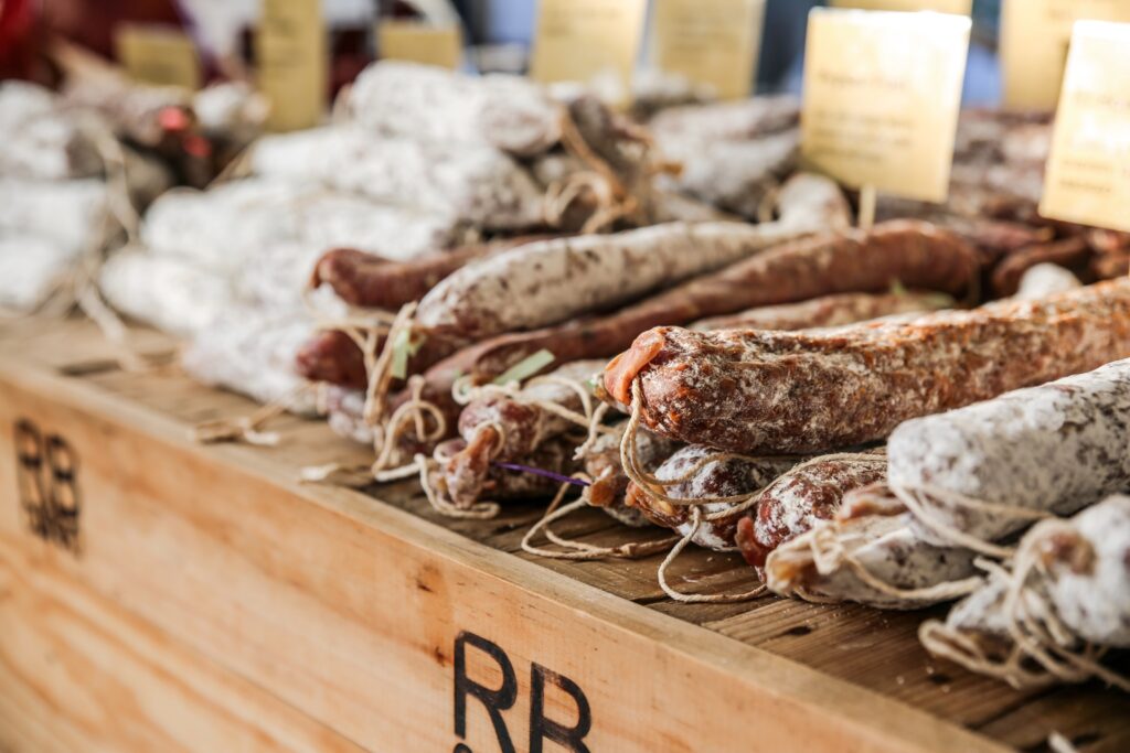 Richard Bosman Quality Cured Meat 4 salami table
