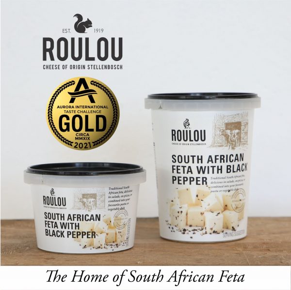 Roulou Feta Cheese with black pepper Gold